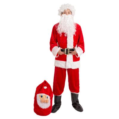 China Classic Santa Claus Costume Fleece Manufacturer Direct Selling Christmas Clothing Cosplay Family Set for Winter and Autumn for sale