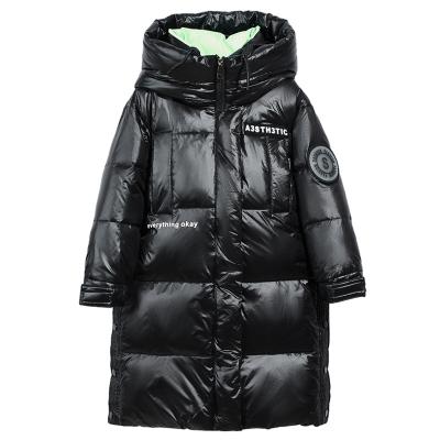 China 2020 New Anti-wrinkle winter warm thick sleeve long down coat high quality solid hooded parka for girls and students for sale