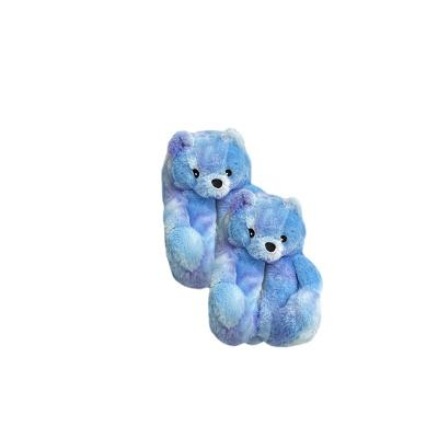 China Custom Warm Comfy Stuffed Plush Toy Teddy Plush Bear Slipper House Slippers Bedroom Slippers for Women and Girls for sale