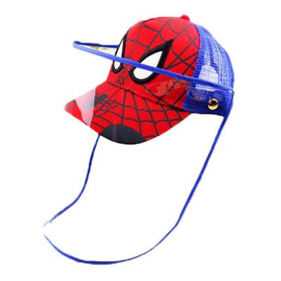 China COMMON Embroidery Cotton Baseball Caps Kitty Cartoon Spider-Man Print Baby With Face Mask Kids Boy Girl Hip Hop Hat Snapback Kids for sale