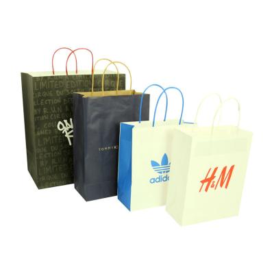 China Recyclable Recycle Boutique Luxury Print Colorful Clothing Wrapping Paper Shopping Pouch Packaging Logo Gift Paper Bags Custom Made for sale