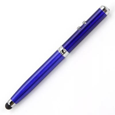 China Promotional Multi Pen 4 Functional In 1 Pen Custom Logo With Laser Indicator LED Light And Stylus Touch Screen for sale