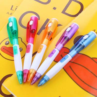 China Promotional Pen Custom Logo Function Plastic Ballpoint Pen with LED Torch Light for sale