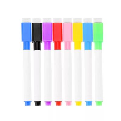 China Customized Promotional Gift Office Supply Logo Whiteboard Pen Color Dry Erase Marker Pens With Brush for sale