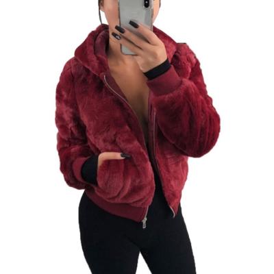 China S-5XL viable viable retro fashion lady fur women's warm winter sale hoodie coat suction color zipper jacket western hot design for sale