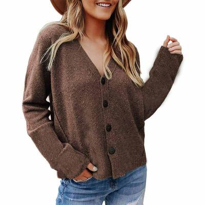 China New Women's Autumn Occident cardigan coat lady knitting fashion solid color anti-shrink outer long suction sleeve anti-shrink sleeve for sale