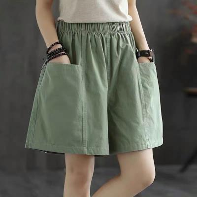 China 2021 QUICK DRY the latest QUICK DRY design for women cargo pants 100% cotton plus size slim loose slim women's stretch short pants solid color for sale