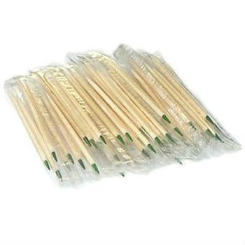 China Disposable High Quality Single Cello Wrapped Double Dots Mint Flavored Disposable Wooden Toothpick for sale