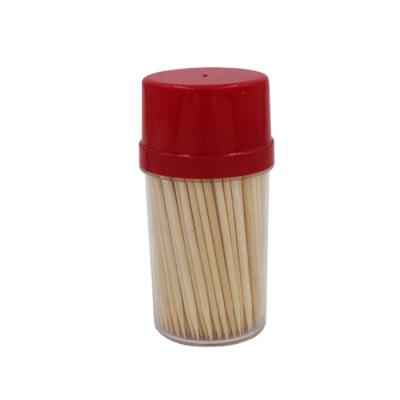 China Disposable hot sale materials bamboo table decoration and accessories double points bamboo fruit toothpicks for sale