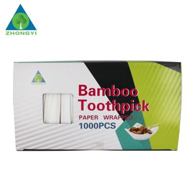 China Bamboo Tooth Pick 1000 Count Disposable Japanese Bamboo Envelope Individual Paper Toothpicks for sale