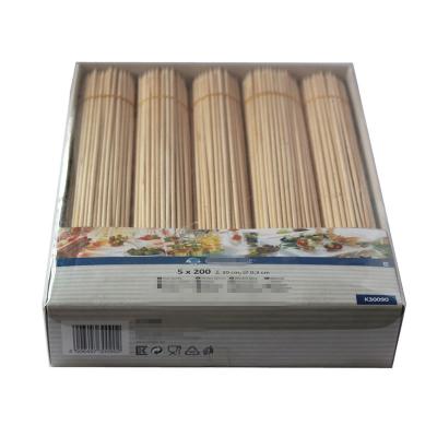 China Easily cleaned the lowest price high quality birch wood skewers, wooden stick for sale