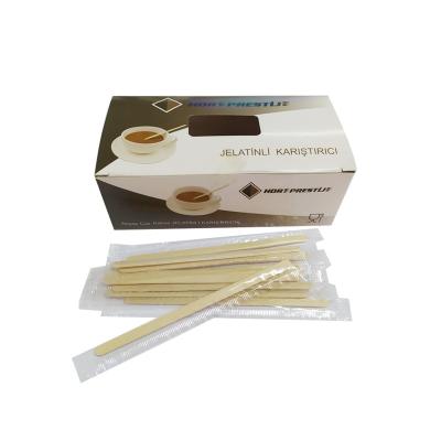 China Wholesale China Sustainable Manufacture Various Individual Coffee Paper Wrapped Wooden Stirrer In Large Quantity for sale