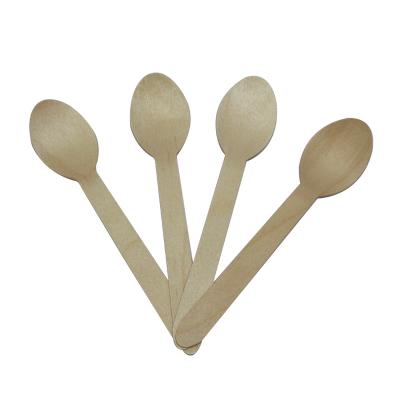 China 2021 New Product Eco Friendly Wooden Cutlery Disposable Wooden Spoon for sale