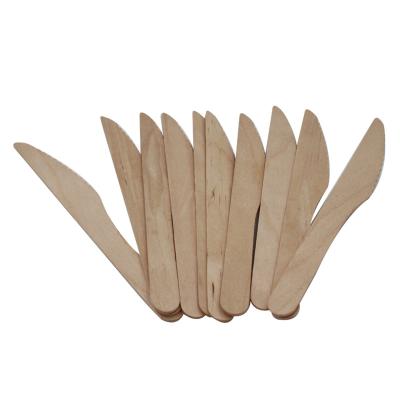 China Disposable Chinese Supplier Customized Wooden Cutlery 16cm Disposable Wooden Knife for sale