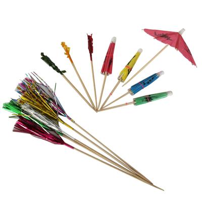 China Monkey Palm Tree Parasol Disposable Cocktail Picks Decorations Birthday Party Supplies for sale