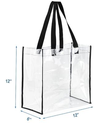 China Custom Recyclable PVC Tote Bag Eco Reusable PVC Shopping Bag, PVC Tote Bags for sale