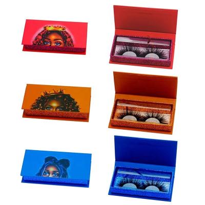 China Butterfly Eyelash Storage Disposable Fake Printed Eyelash Packaging Paper Holographic Box for sale