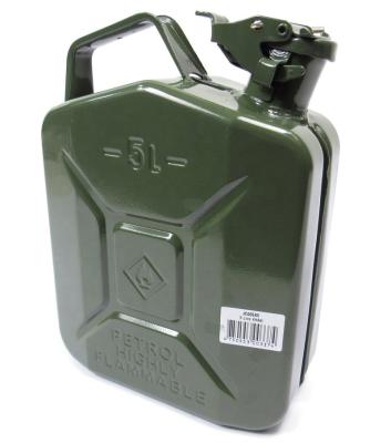 China Military Gasoline Style 5L Stainless Steel Petrol Gasoline Jerry Can for sale