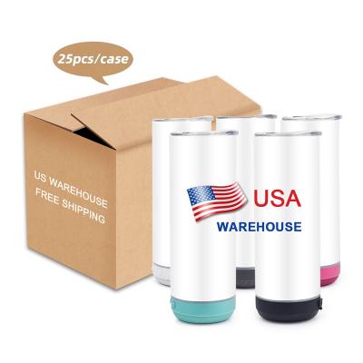 China Viable USA Warehouse Wholesale 20oz Stainless Steel Smart Wireless Music Mug Sublimation Mask Speaker Rocker for sale