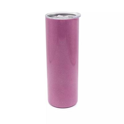 China US Sustainable Warehouse Stainless Steel 20 Ounce Lean Double Wall Insulated With Straws And Rubber Bottom Upright Blank Sublimation Tumbler for sale