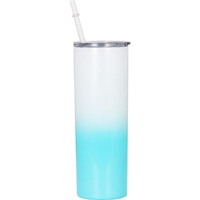 China Sublimation Slim Double Walled Slim Stainless Steel Straight Coffee Water Tumbler 20oz for Wine and Hot Drinks for sale