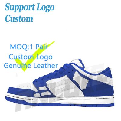 China CUSHION Customize Logo Genuine Leather Made Manufacturer Skate NK SB Low Cut Dunkes Custom Mens Fashion Sneaker Shoe for sale