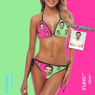 China 2022 Antibacterial Custom Face Bikinis One Ply Bikini Pice Swimsuit Brand Name Swimwear Vendor Face Bikinis for sale