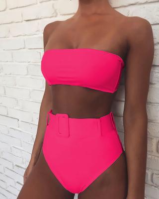 China Brazlilan Summer Swimwear Breathable Beach Bikini Cover Up Knitted Cover Up Two Piece Swimsuit High Waist Swimwear for sale