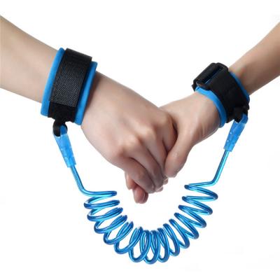 China Hot Selling Metal+PVC+Ribbon Metal Connector Anti Lost Wrist Link 360 Degree Rotate Baby Wrist Straps Safety Child Anti Lost Belt for sale