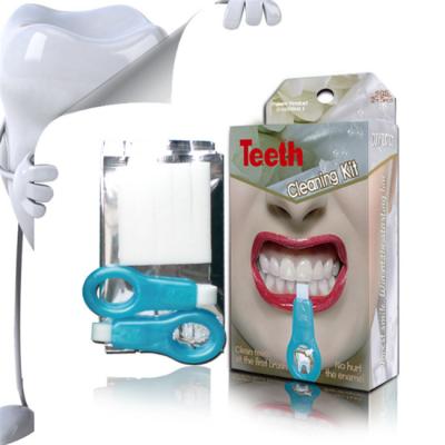 China 2019 hot sale home professional teeth handle melamine sponge+pp whitening cleaning kit teeth whiten teeth for sale