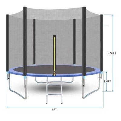 China With Protective Net Wholesale China 8ft Kids Indoor Outdoor Gymnastic Trampoline For Sale for sale