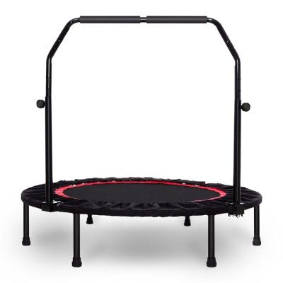 China Free Net Wholesale Indoor Protective Round Foldable Fitness Jumping Trampoline With Handle for sale