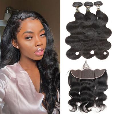 China Unprocessed Cuticle Aligned Human Hair Body Wave Virgin Hair Bundles Hair Extension for sale