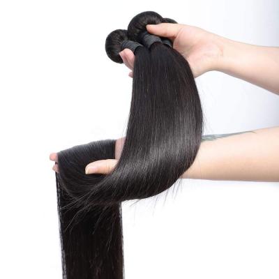 China Brazilian Virgin Hair Extensions Women 10A Remy Hair Bundles Straight Real Silky Straight Wave Wholesale Price for sale