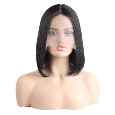 China Full HD Transparent Full Lace Front Long Short Human Hair Human Hair Wigs 100% Virgin Brazilian Straight Natural Black Hair for sale