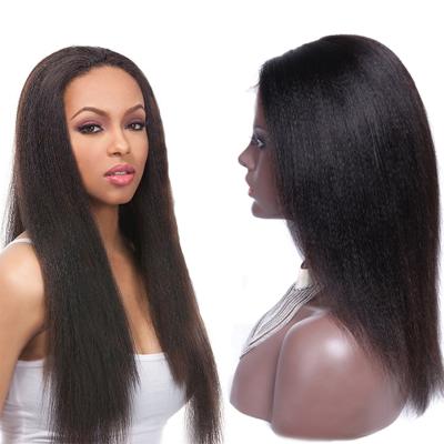 China Yaki Wave Yaki Lace Front 13*4 Transparent Hair Wigs Full HD Full Virgin Kinky Curly Brazilian Hair Wholesale For Black Women for sale