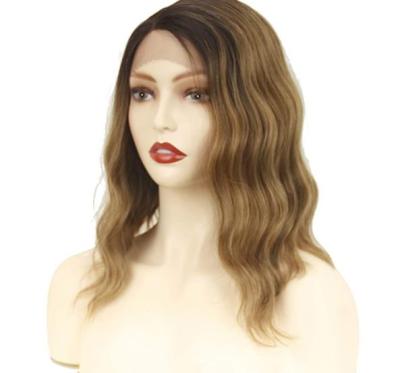 China Body Wave Natural Loose Curly Bright Piano Brown Coffee Transparent Swiss Raw Human Hair 100% Lace Front Wig for sale