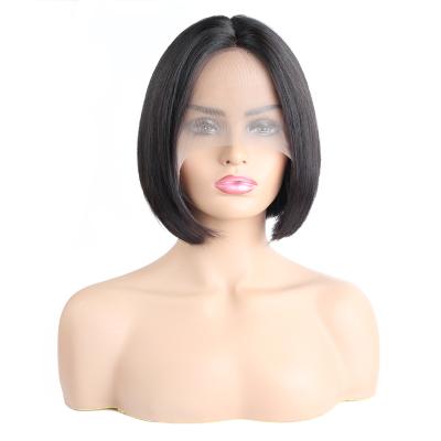 China 100% Virgin Brazilian Straight Natural Black Remy Human Hair Wigs Swiss Lace Front Human Hair Wigs With Baby Hair Hair Wigs for sale