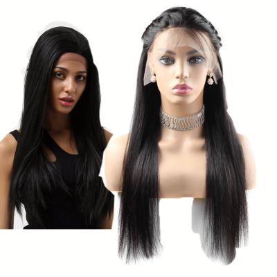 China Wholesale Natural Black Transparent Brazilian Human Hair T Front Lace Wig 100% Silky Straight Wave Lace Front Wig For Black Women for sale