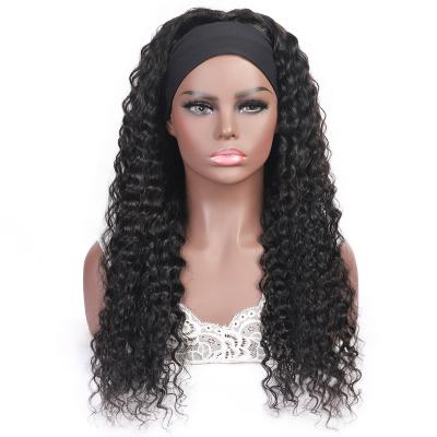 China Remy Hair Fits Women Headband Body Wave Deep Loose Hair Wig 100% Indian Natural Black Wholesale Water Wave Virgin Hair for sale