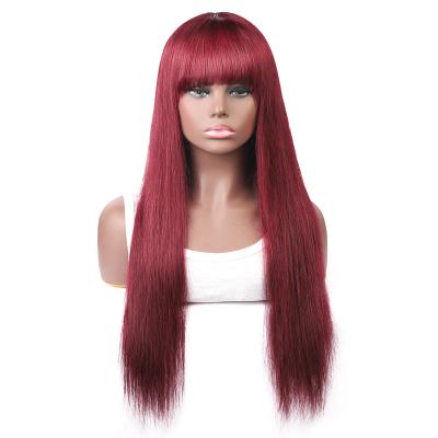 China Mix Style Ginger 99j P4/27 Straight Colored Piano Straight Fits 100% Color Women's Brazilian Natural Hair Machine Made Wig for sale