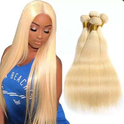 China Wholesale Grade Silky Straight Sellers 10A Brazilian 100%virgin raw wave hair bundle 613 light blonde hair extensions for sale