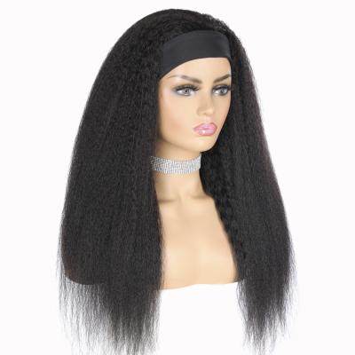 China High Quality Seller Custom Made Women's Color 150% 180% 200% Density Good Quality Women's Straight Curly Wig Barely Shedding Soft Thick Smooth Wave Hair Wigs Headband for sale