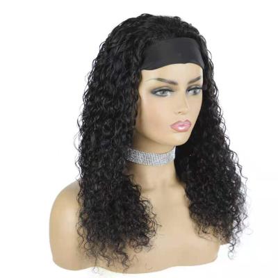 China Wholesale Price 100% Virgin Hair Water Wave Headband Wig Soft Thick Straight Brazilian Hair Barely Shedding Wigs Long Women 150% 180% 230% for sale