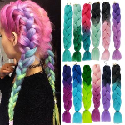 China Wholesale Ombre Braiding Hair Durable Crochet Synthetic Braiding Hair For African Hair Extension for sale