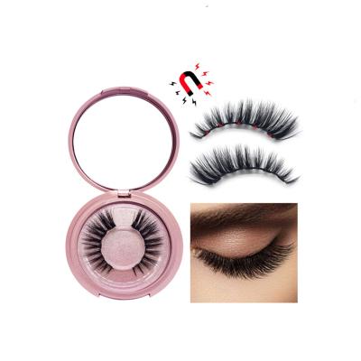 China Cheap wholesale false eyelashes reusable volume 100% hand made colorful 5 pairs magnetic eyelash for sale