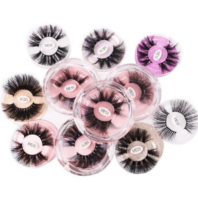 China Wholesale Colorful Soft Luxury Beauty 25mm Mink Eyelashes Same With Private Label Box for sale