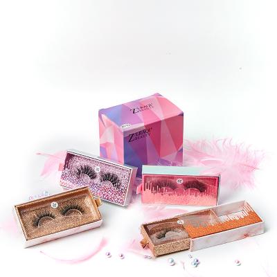 China 100% Siberian 3d eyelash strips bulk real mink eyelash colorful seller customized boxes for sale