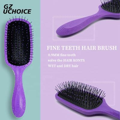 China Hair Brush Detangling Waterproof Hot Hair Brush Extra Fine Nylon Teeth GZUCHOICE Trunk Pattern Cushion Sweep Hair Massage for sale