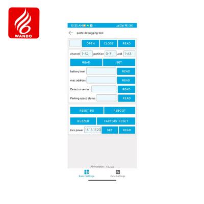 China Parking Space Guidance System Debugging APP Parking Products for sale